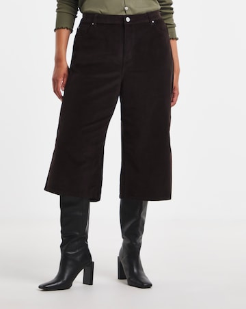 Chocolate Cord Culotte Jeans