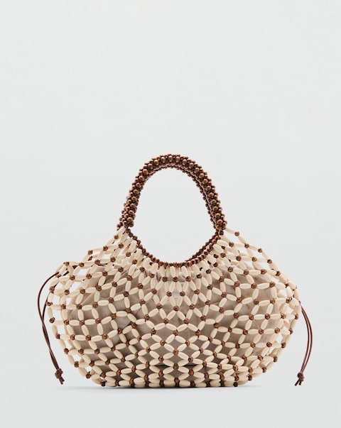Mango Beaded Shoulder Bag