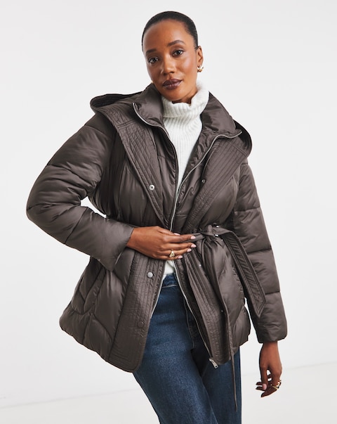New In - Zip Front Padded Coat