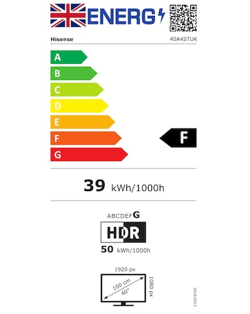 Hisense 40A4STUK 40in Full HD LED Smart TV with Freely