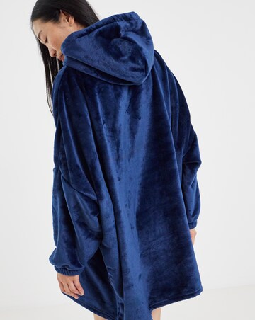 Pretty Secrets Plush Fleece Oversized Hooded Lounge Dress With Elasticated Cuffs