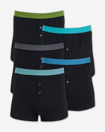 5 Pack Contrast Waist Loose Boxers