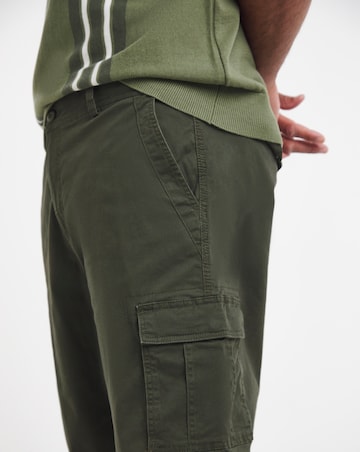 3/4 Length Cotton Stretch Cargo Short