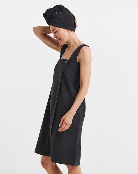 Pretty Secrets Towelling Shower Wrap And Turban