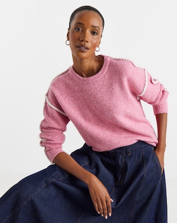 Contrast Whipstitch Jumper