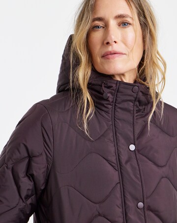 Burgundy Short Quilted Jacket