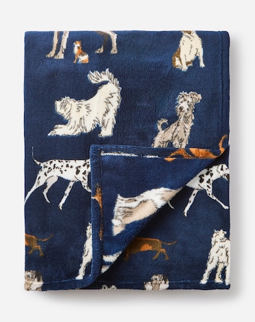 Mixed Dogs Printed Fleece Throw