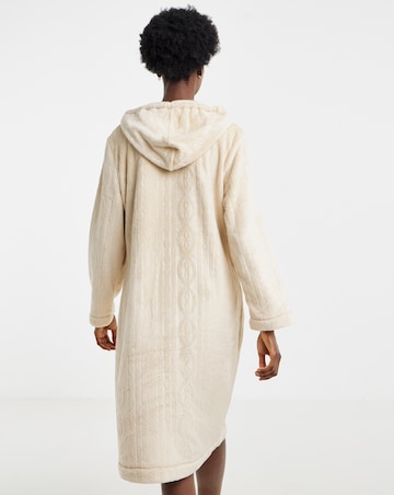 Pretty Secrets Zip Through Fleece Gown Cream