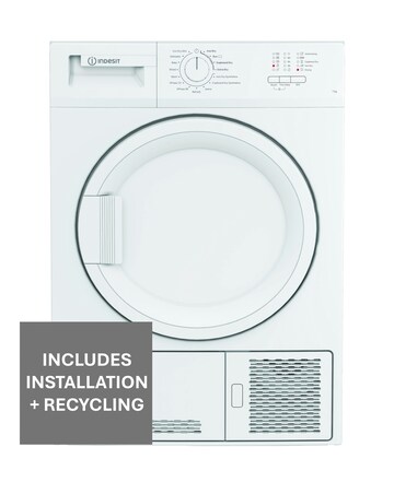 Indesit C YD C82 WWGL UK Condenser Tumble Dryer 8kg White + Install