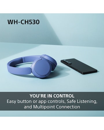 Sony WH-CH530 Wireless On-Ear Headphones - Black