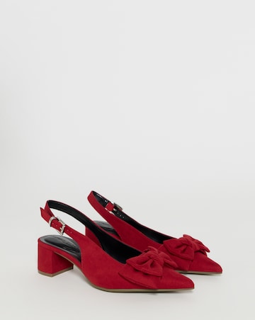 Gianna Low Block Heel Slingback With Bow - Extra Wide Fit (EEE)