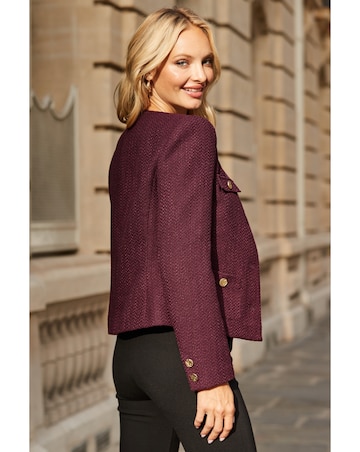 Sosandar Boucle Collarless Jacket