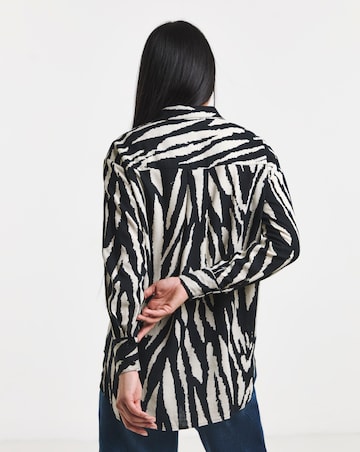 Printed Linen Mix Shirt