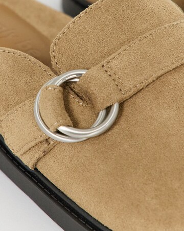 Penny Flat Buckle Mule Shoes - Extra Wide Fit (EEE)