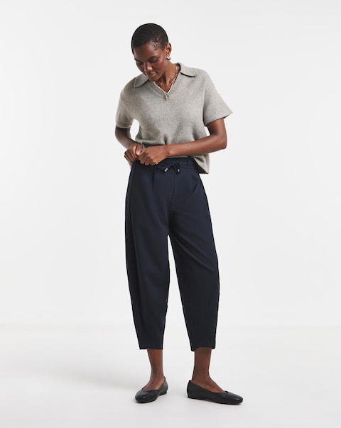 Tie Front Barrel Trouser
