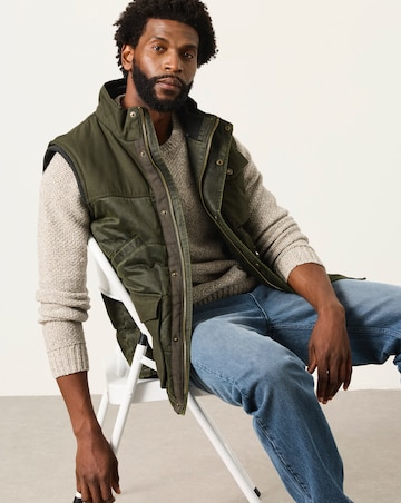 FatFace Broadsands Quilted Gilet (Regular & Tall) - Khaki