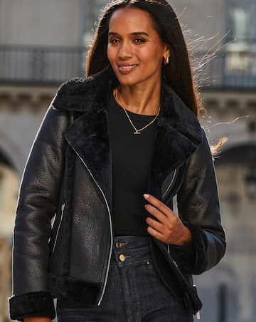 Sosandar Faux Shearling Coat