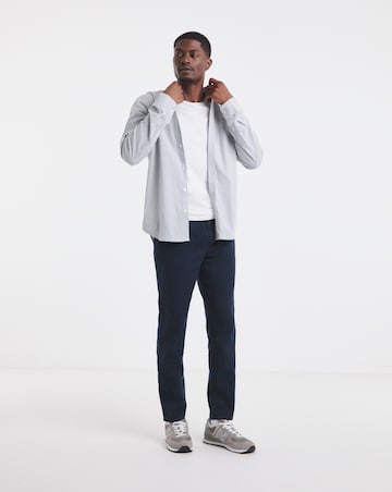 Linen Blend Tapered Elasticated Trouser