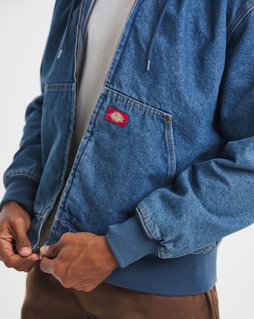 Dickies Lined Denim Hooded Bomber - Classic Blue