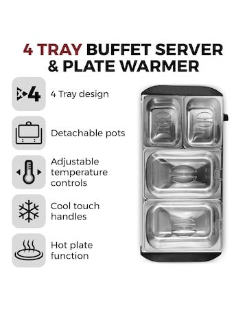 Tower 2x2.5L+ 2 x 1.2L Buffet Server