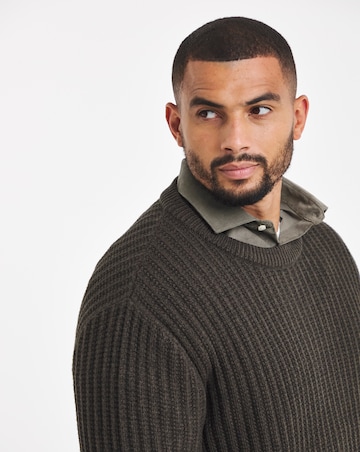 Jack & Jones Jaxon Crew Knit Jumper - Brown