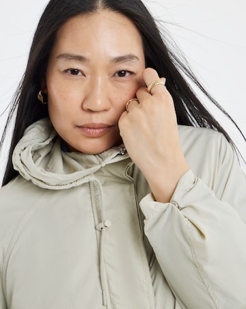 Neutral Tech Parka with Removable Inner