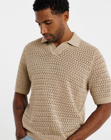 Only & Sons Nyle Crochet Polo - Natural