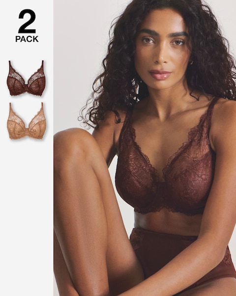 Pretty Secrets Ella (2 Pack) Full Cup Wired Bras (C-J)