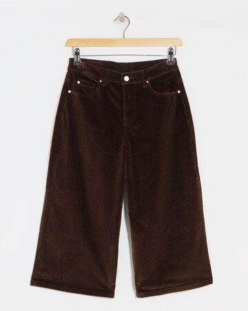 Chocolate Cord Culotte Jeans