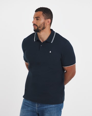 Jack & Jones Austin Waffle Polo - Navy