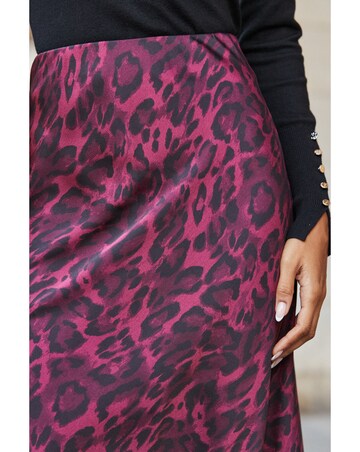 Sosandar Leopard Print Slip Skirt