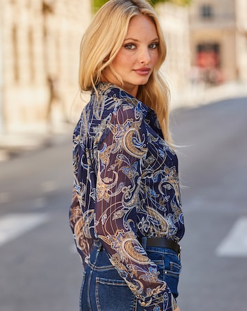 Sosandar Paisley Print Shirt