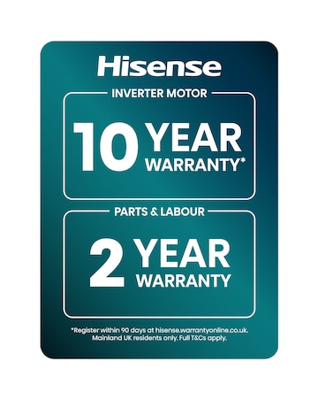 Hisense 3i 9kg 1400rpm KitchenFit Washing Machine Black