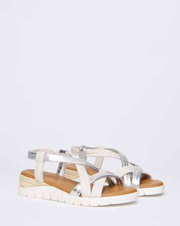 Senna Leather Tubular Sandal - Extra Wide Fit (EEE)