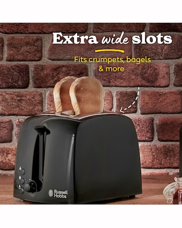 Russell Hobbs 21641 Textures 2 Slice Black Toaster