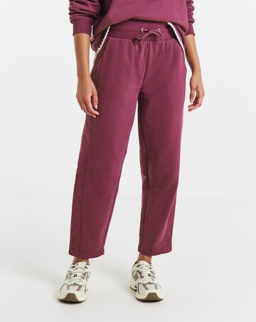 Simply Be Mulberry Whipstitch Barrel Leg Jogger