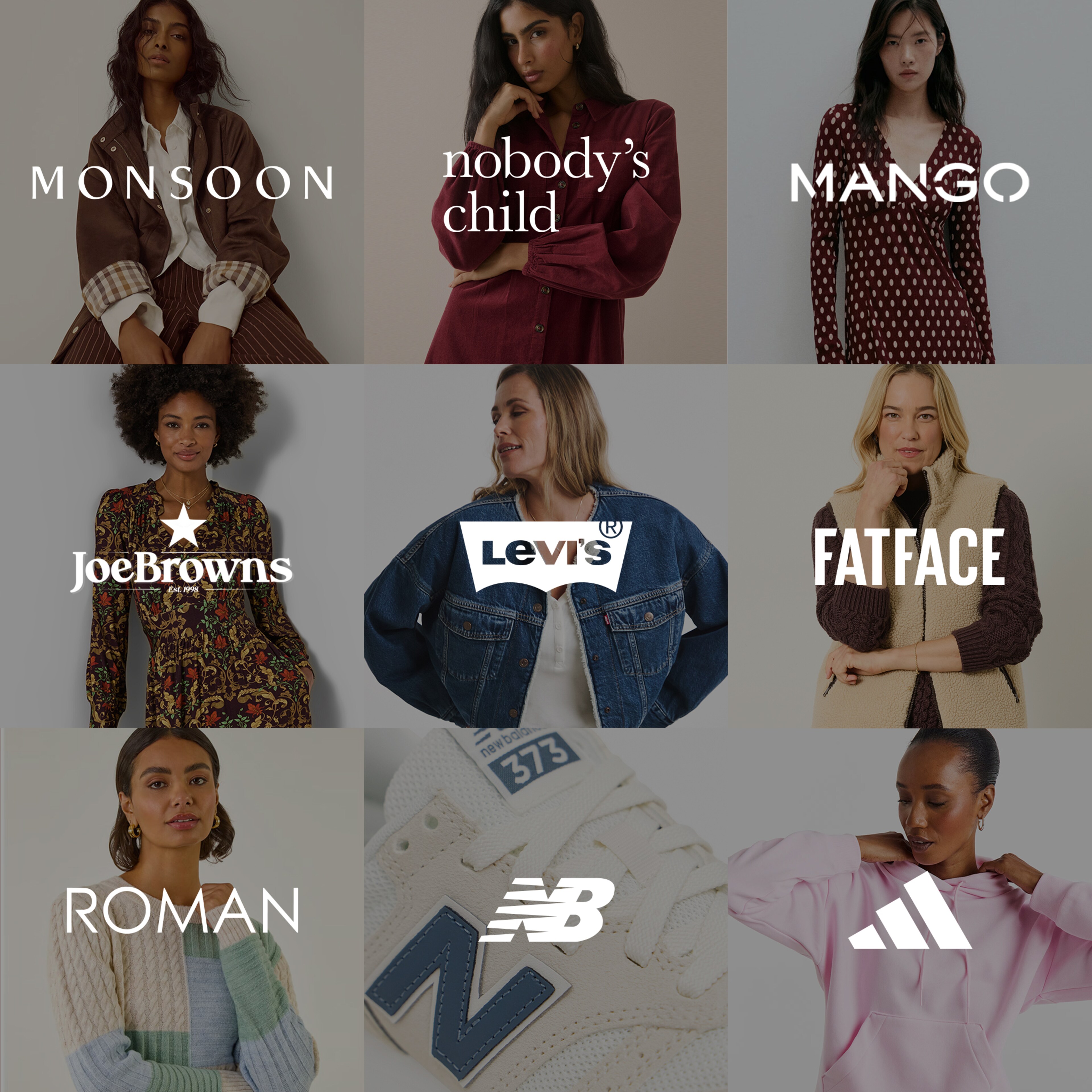 A selection of brands available at JD Williams