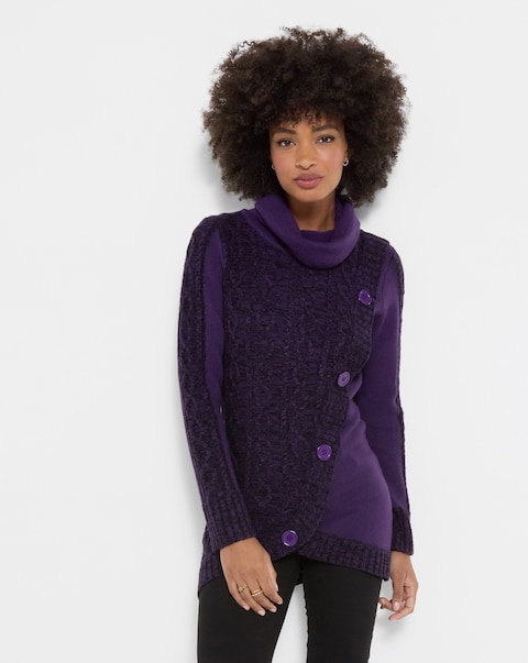 Joe Browns Curiously Cosy Cowl Neck Longline Jumper