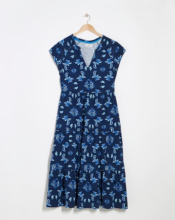 Julipa Pure Cotton Tiered Midi Dress