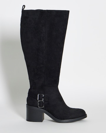 Pepper Block Heel Knee High Boots - Extra Wide Fit (EEE) & Super Curvy Calf
