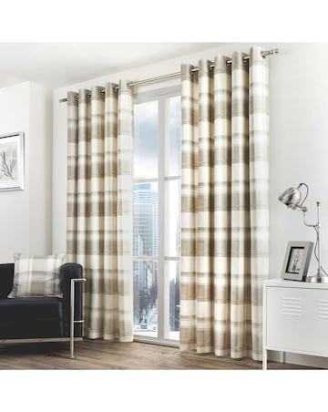 Balmoral Check Eyelet Curtains