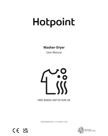 Hotpoint Anti Stain 8+6kg- Dark Grey