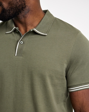 Tipped Pique Polo Long