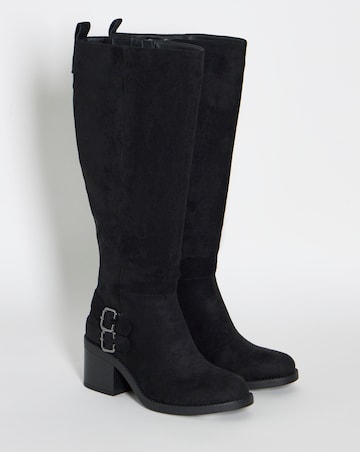 Pepper Block Heel Knee High Boots - Extra Wide Fit (EEE) & Super Curvy Calf