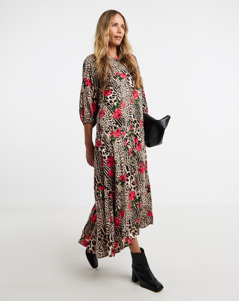 Animal Print Print Care Free Maxi Dress