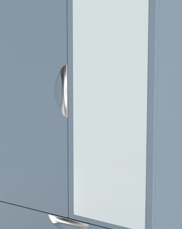 Haydn Ready Assembled 2 Door 2 Drawer Mirrored Wardrobe - Kids