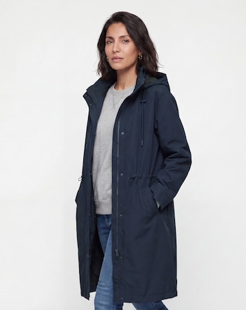 Navy Shower Resistant Raincoat