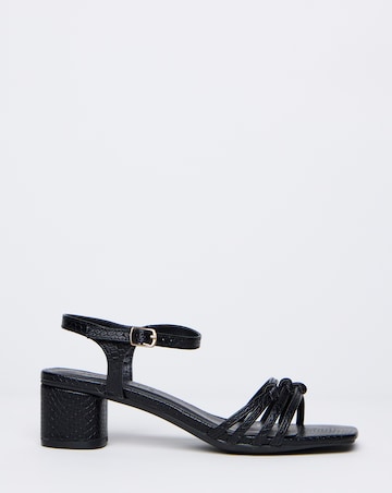 Wanda Strappy Flexible Sole Block Heeled Sandals - Wide Fit (E)