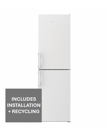 Indesit IKNH 1261 W4UK 50/50 No Frost Fridge Freezer White + Install