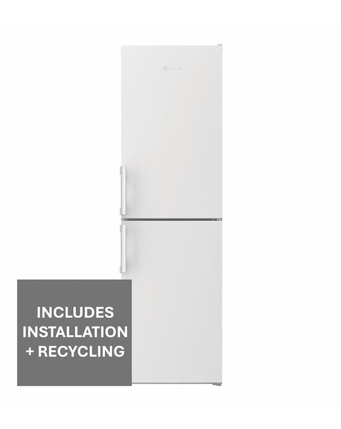Indesit IKNH 1261 W4UK 50/50 No Frost Fridge Freezer White + Install